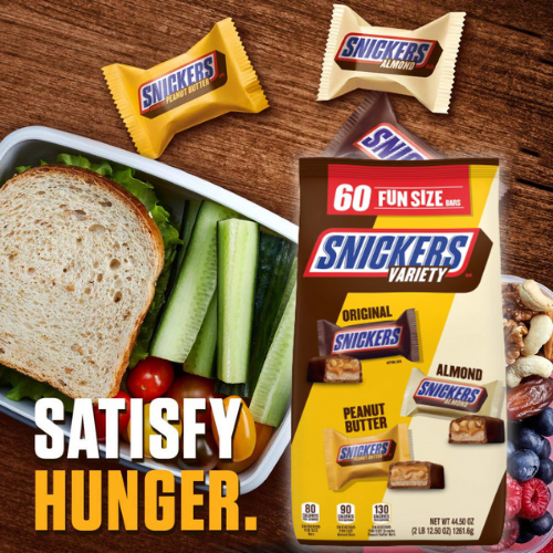 60-Count SNICKERS Original, Almond, & Crunchy Peanut Butter Fun Size Variety Bag as low as $15.11 Shipped Free (Reg. $33.49) | 25¢ each!