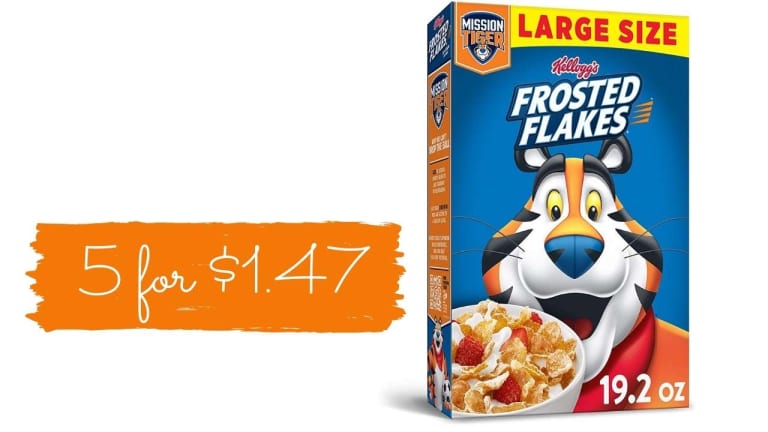 Kroger eCoupon | Get 5 Boxes of Kellogg’s Large-Size Cereal for $1.47