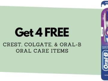 Get 4 FREE Crest, Oral-B, & Colgate Oral Care Items at Walgreens