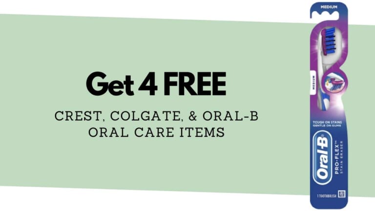 Get 4 FREE Crest, Oral-B, & Colgate Oral Care Items at Walgreens