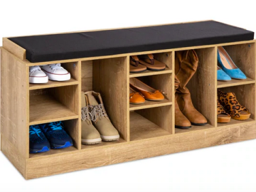 Shoe Storage Rack Bench with Padded Seat only $80.99 shipped (Reg. $140!)