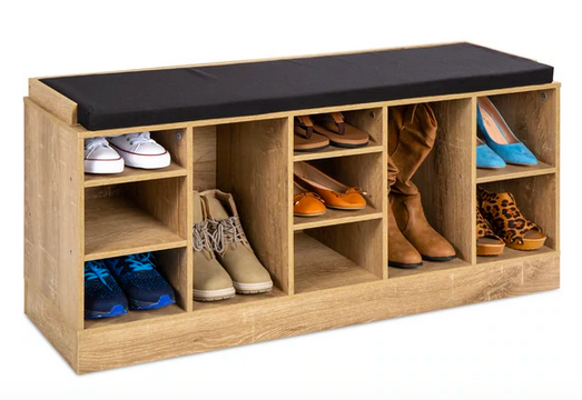 Shoe Storage Rack Bench with Padded Seat only $80.99 shipped (Reg. $140!)