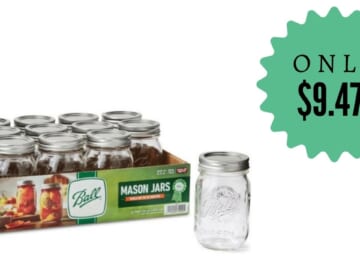 12-Pack Ball Mason Jars For Only $9.47