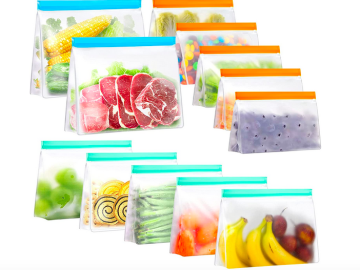 12 Pack Reusable Food Storage Bags