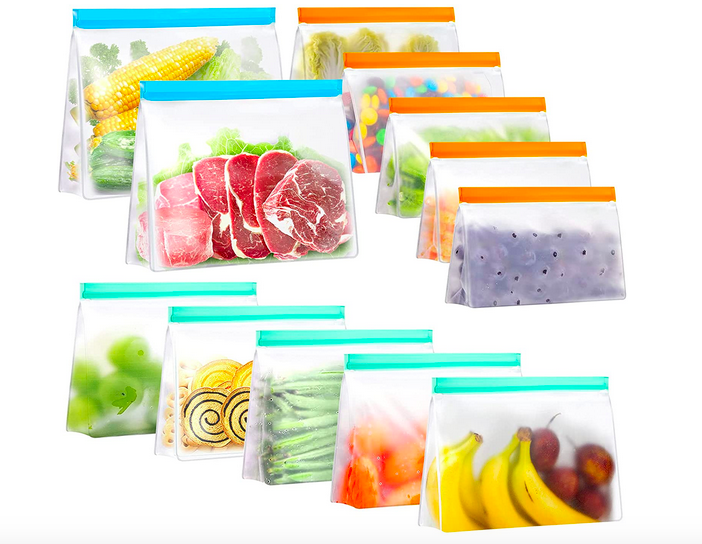 12 Pack Reusable Food Storage Bags