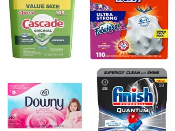 Save Big! Buy 3, Save $10 on Household Essential Items | Hefty, Downy, Finish and more!