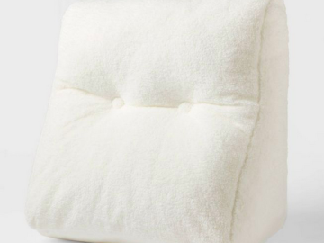 Room Essentials Sherpa Wedge Bed Rest Pillow only $10!