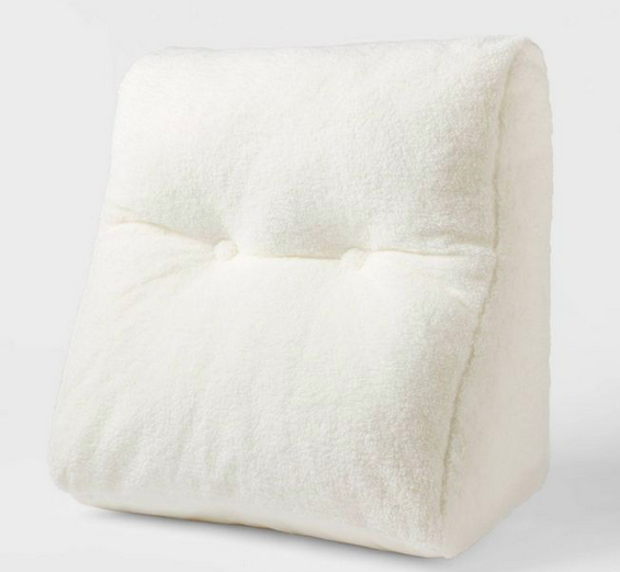 Room Essentials Sherpa Wedge Bed Rest Pillow only $10!