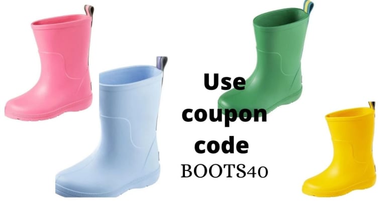 Totes Coupon Code | Kids Rain Boots for $19.80