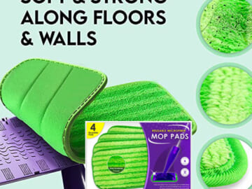 4-Count Turbo Mops Reusable Floor Mop Pads as low as $18.59 Shipped Free (Reg. $29.99) – FAB Ratings! | $4.65 each!