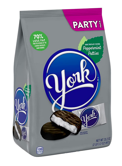 YORK Dark Chocolate Peppermint Patties Candy, Bulk Party Bag only $7.64 shipped!