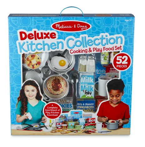 Melissa & Doug Deluxe Kitchen Collection Cooking & Play Food Set