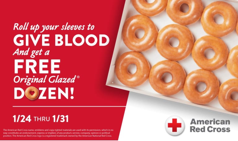 Donate Blood, Get Free Dozen Krispy Kreme Donuts