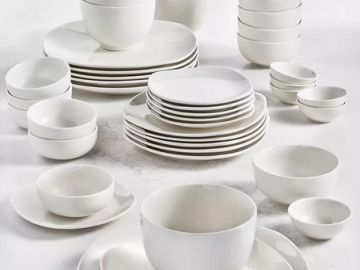 Tabletops Unlimited Whiteware 42-PC. Dinnerware Set