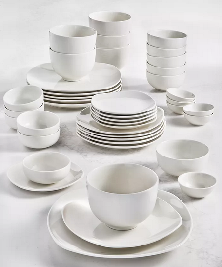 Tabletops Unlimited Whiteware 42-PC. Dinnerware Set