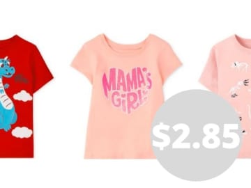 The Children’s Place | Kids’ Graphic Tees for $2.85