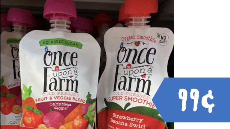 Get 5 Once Upon A Farm Baby Food Pouches for 99¢ Each