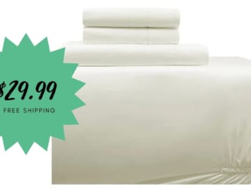 QVC | Elite 4-Piece Sheet Set Only $29.99