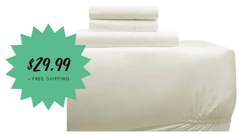 QVC | Elite 4-Piece Sheet Set Only $29.99