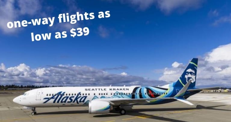 Alaska Airlines One-Way Flights As Low As $39