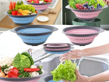 Set of 2 Collapsible Colanders $7.49 After Code (Reg. 14.99) | Just $3.75 each!