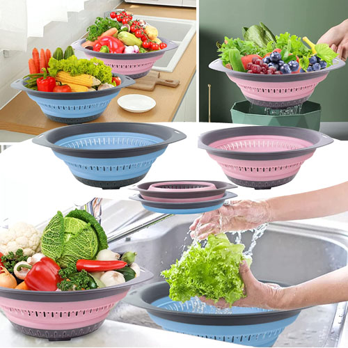 Set of 2 Collapsible Colanders $7.49 After Code (Reg. 14.99) | Just $3.75 each!