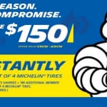 $150 Off Set of 4 Michelin Tires