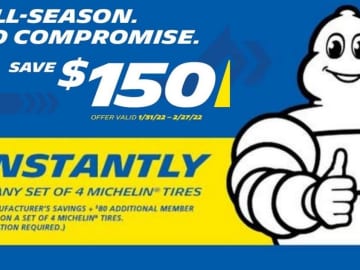 $150 Off Set of 4 Michelin Tires