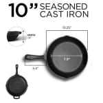 10-inch Commercial Chef Pre-Seasoned Cast Iron Skillet $12 (Reg. $26.47) – FAB Ratings!