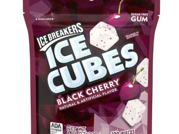 100-Count ICE BREAKERS ICE CUBES Black Cherry Flavored Sugar Free Chewing Gum as low as $5.27 Shipped Free (Reg. $7.50) | 5¢ each! – Made with Xylitol