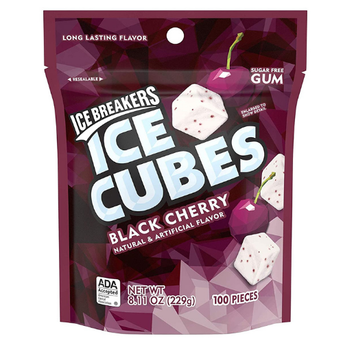 100-Count ICE BREAKERS ICE CUBES Black Cherry Flavored Sugar Free Chewing Gum as low as $5.27 Shipped Free (Reg. $7.50) | 5¢ each! – Made with Xylitol