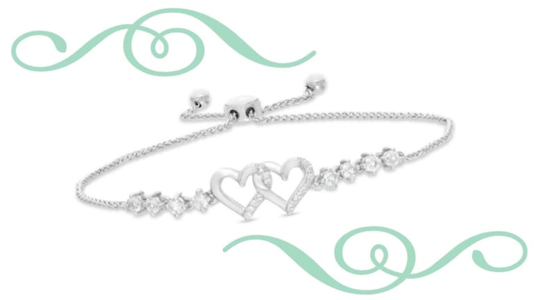 Zales | Double Hearts Bracelet Only $24.99!