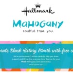 Free 3-Pack Hallmark Mahogany Cards