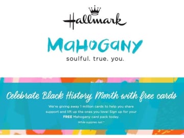 Free 3-Pack Hallmark Mahogany Cards