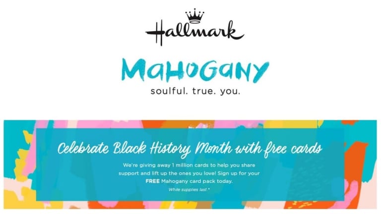 Free 3-Pack Hallmark Mahogany Cards