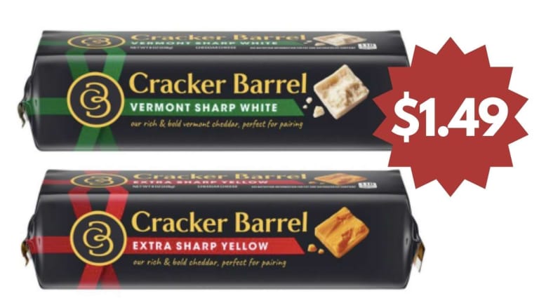 $1.49 Cracker Barrel Cheese | Kroger Mega Deal