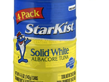 StarKist 4 Pack Solid White Albacore Tuna in Water, 5 oz Cans as low as $4.69 Shipped Free (Reg. $8.53) – FAB Ratings! 920+ 4.7/5 Stars! | $1.17/Can