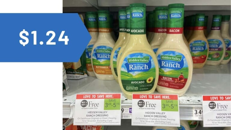 Get Hidden Valley Ranch Dressing for $1.24 at Publix