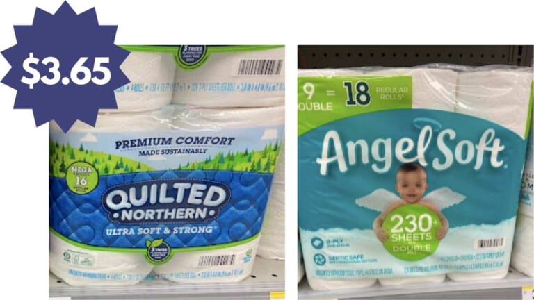 Quilted Northern & Angel Soft Bath Tissue for $3.65