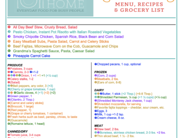 Get the Eat at Home Menu Plan Service for just $1.13/week!