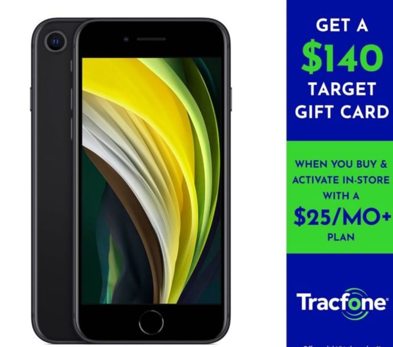 iPhone SE for $289 +$140 Target Gift Card Back!