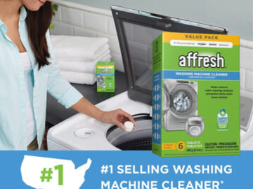 9 Tablets Affresh Washing Machine Cleaner as low as $7.15 Shipped Free (Reg. $12) – $0.91 each! Cleans Front Load and Top Load Washers, Including HE