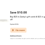 Get $10 Back on Zaxby’s Gift Cards | Publix Deal