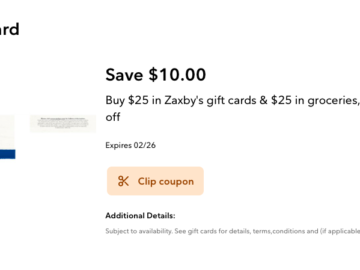 Get $10 Back on Zaxby’s Gift Cards | Publix Deal