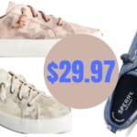 Sperry Women’s Leather Sneakers for $29.97