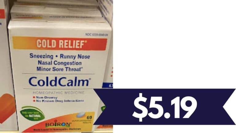 Boiron ColdCalm Stacking Deal | Cold Relief for $5.19