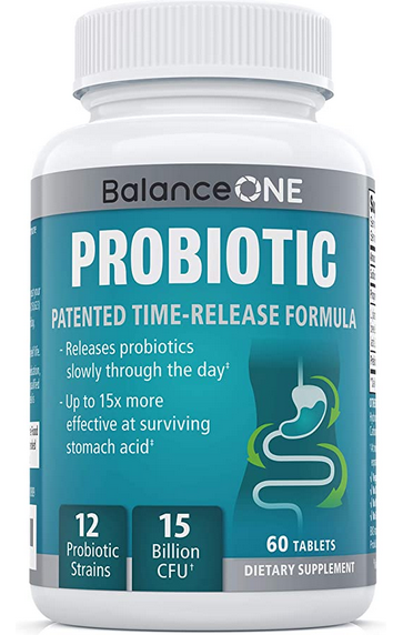 Balance ONE Probiotics for Gut Health and Immunity 60-count