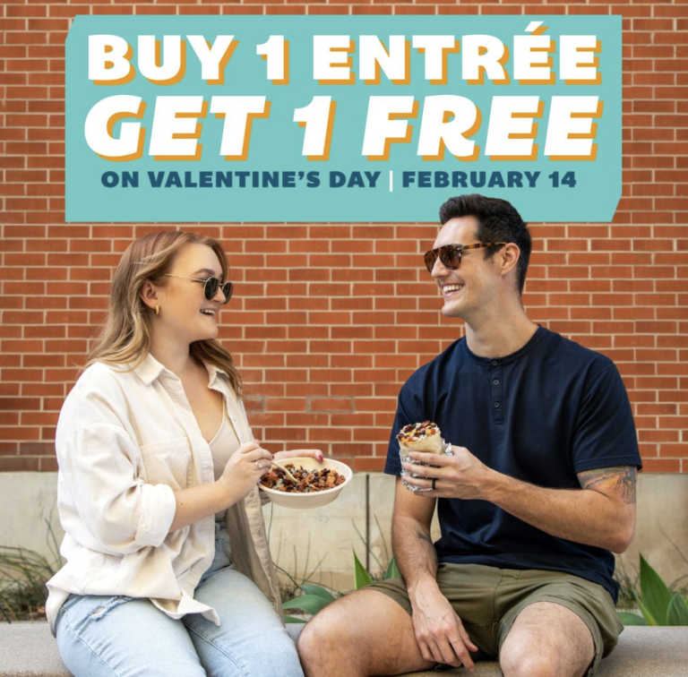 Qdoba: Buy One, Get One Free Entrees on Valentine’s Day!