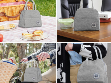 Gray Insulated Waterproof and Reusable Lunch Bag $6.89 (Reg. $18.99) – FAB Ratings!