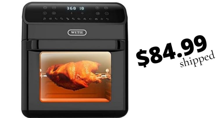 Wetie Air Fryer Toaster Oven Combo for $84.99 Shipped